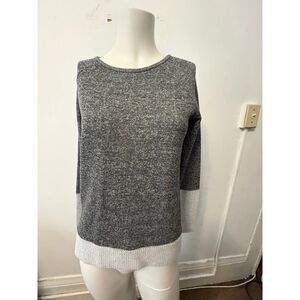 Vintage Whetherly sweater size XS round neck grey silver long sleeve sweater